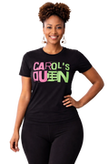 Carol’s Queen Statement Tee - (pink & green)
