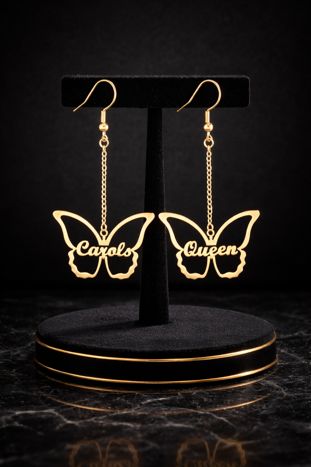 Carol’s Queen Butterfly Drop Elegance Earrings