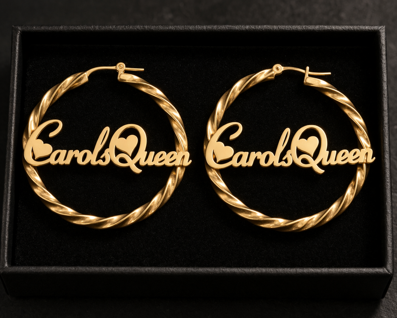 Carols Queen -Twisted Luxe Hoop Earrings (Gold Edition)