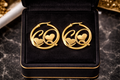 Carols Queen - Small CQ Brand Name Earrings