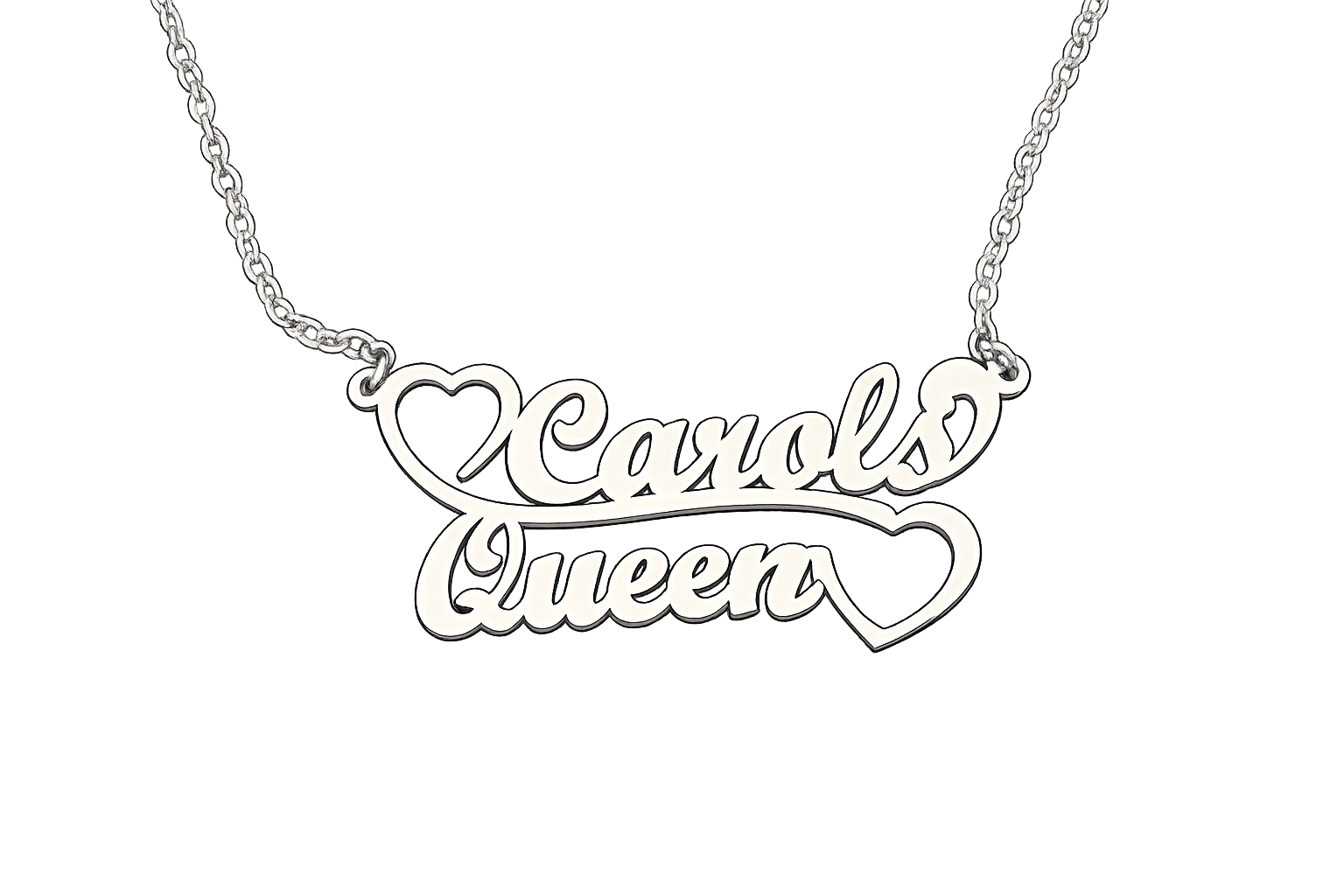 Carol’s Queen Signature Name plate Necklace