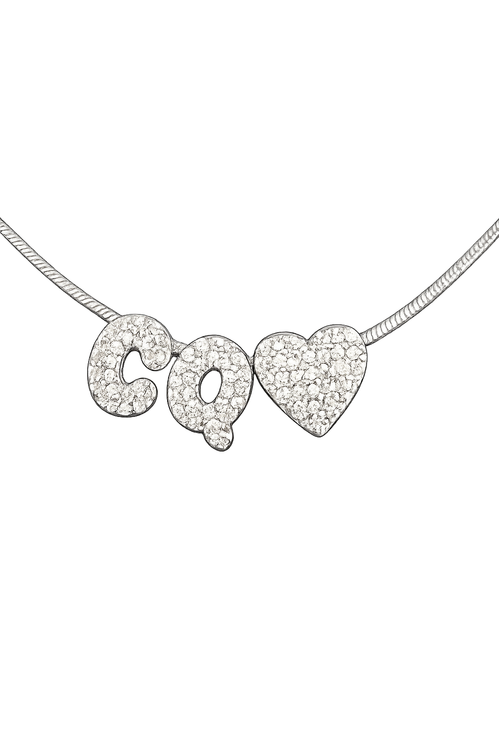 Carol’s Queen CQ x Heart in line Signature Necklace Simple.