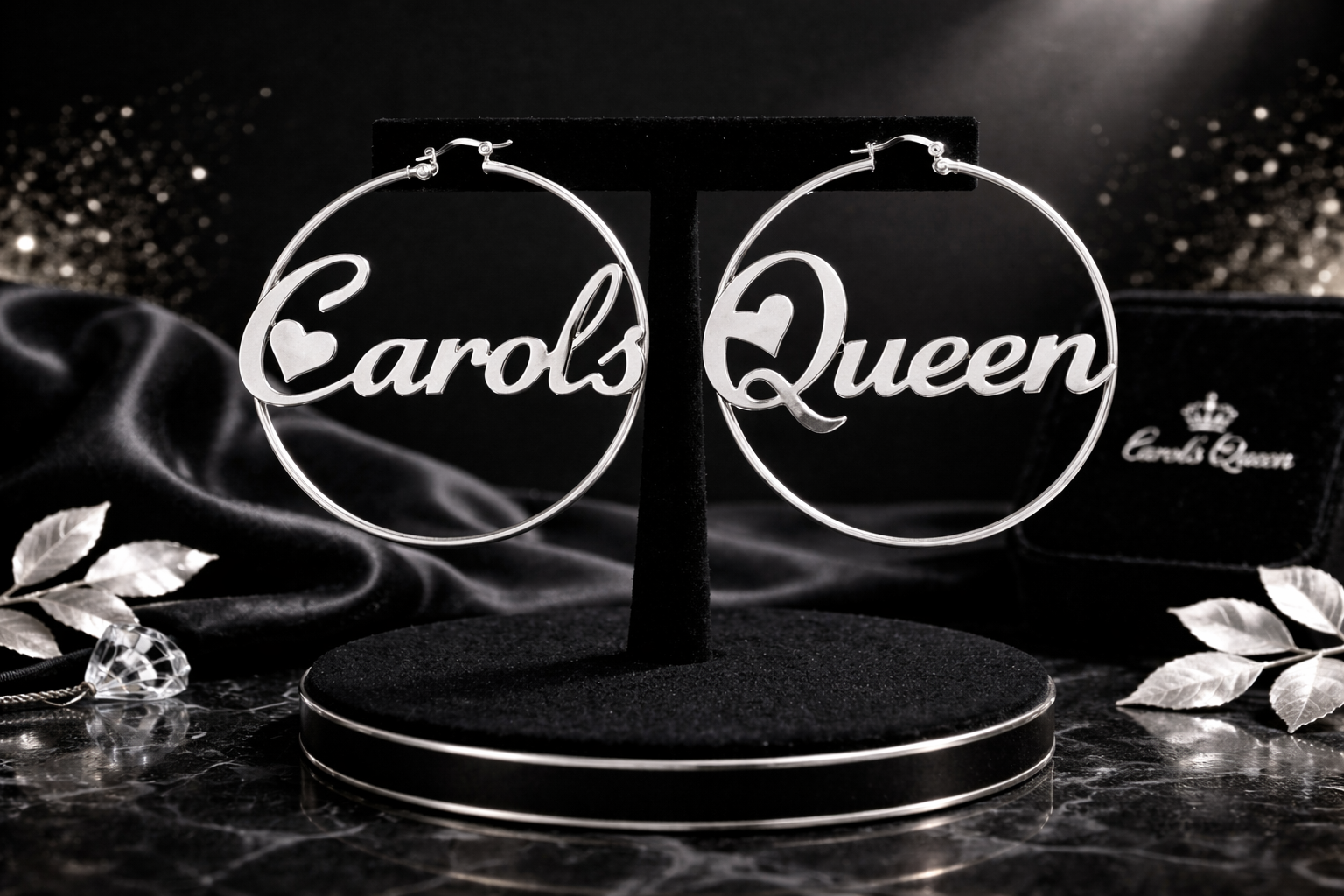 Carols Queen Heart Earrings (Medium)